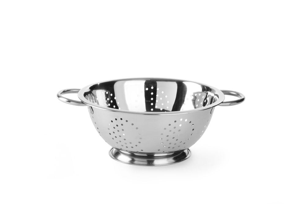 Heavy Duty Stainless Steel Colander with Base and Two Handles